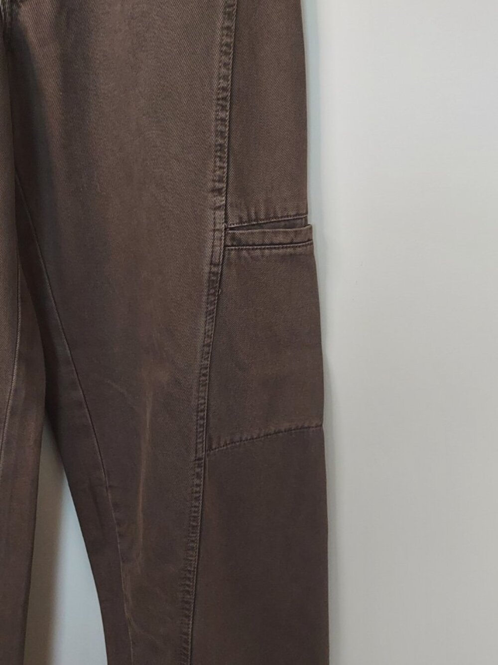 Zara Mid-Rise Brown Cargo Denim Pants Size 8 - Picture 11 of 13
